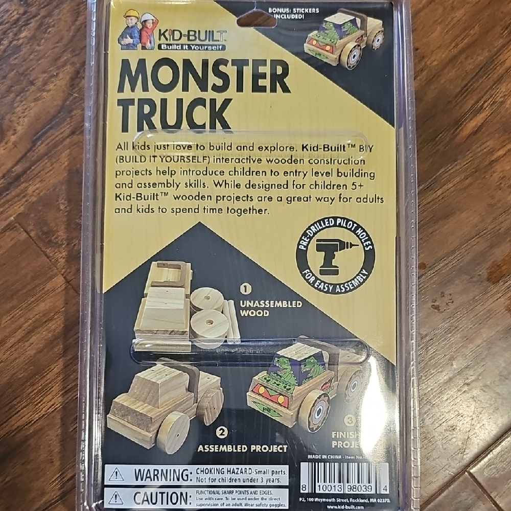 Monster Truck Kit - Natural Wood - Picture 2 of 5
